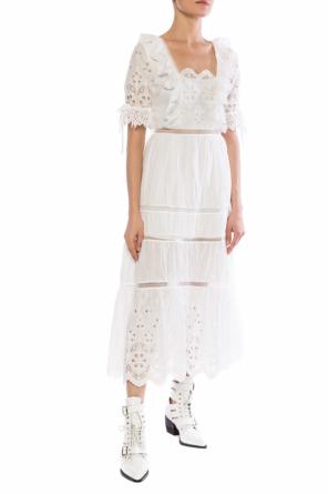 Long dress with decorative inserts, zdjęcie 2 Long dress with decorative inserts od Self Portrait